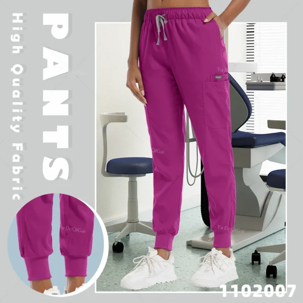 New Jogger Women Men Medical Scrub Work Bottoms Unisex Stretch Beauty Trousers Clinic Doctor Nurse Pants - Image 13