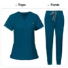 Niaahinn Minimalist Medical Scrub Set – Unisex Solid Color Workwear for Healthcare Professionals - Image 15