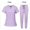 Niaahinn Minimalist Medical Scrub Set – Unisex Solid Color Workwear for Healthcare Professionals - Image 17