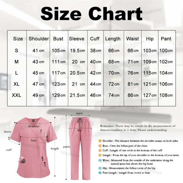 High Quality Medical Clothing for Women Uniform Nurse Lab Coat Unisex Wholesale Tops and Pants Suits Nursing Scrubs Uniforms Set - Image 3