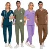 NEW Surgical Nurse Uniforms Medical Scrubs Set Beauty Salon Lab Workwear Clinical Scrub Top+ Pants Doctor Nursing Suit Woman Men - Image 8