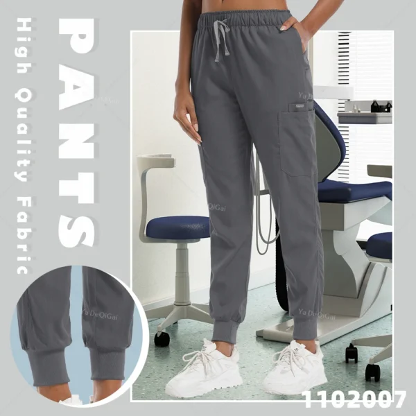New Jogger Women Men Medical Scrub Work Bottoms Unisex Stretch Beauty Trousers Clinic Doctor Nurse Pants - Image 11