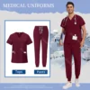 Nurse Accessories Men Scrubs Sets Medical Uniforms Pet Grooming Surgery Overall Suit Dental Clinic Work Clothes Surgical Uniform