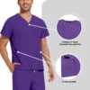 Hot Sale Wrinkle Resistant Hospital Clinical Uniforms Wholesale Work Top Pants Medical Scrubs Nurse Uniforms Unisex Nursing Set - Image 5