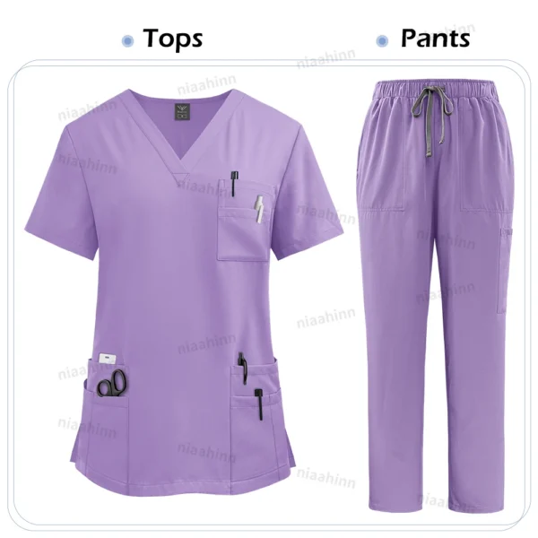 High Quality Medical Clothing for Women Uniform Nurse Lab Coat Unisex Wholesale Tops and Pants Suits Nursing Scrubs Uniforms Set - Image 15