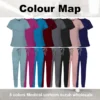 Niaahinn Minimalist Medical Scrub Set – Unisex Solid Color Workwear for Healthcare Professionals - Image 6