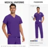 Hot Sale Wrinkle Resistant Hospital Clinical Uniforms Wholesale Work Top Pants Medical Scrubs Nurse Uniforms Unisex Nursing Set - Image 11