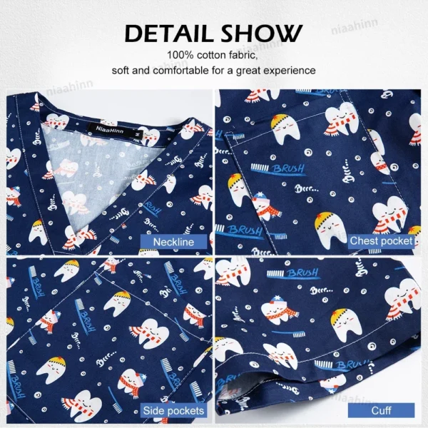 Cotton Printed womens Medical Uniforms for healthcare practitioners - Image 7