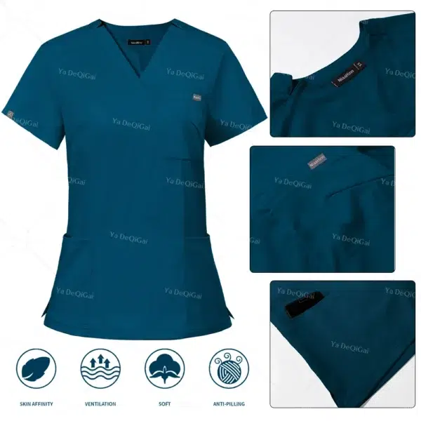 Purple Operating Room Clothes Medical Uniforms Scrubs Set Hospital Working Scrubs Set Medical Nurse Dental Surgery Suit Workwear - Image 6