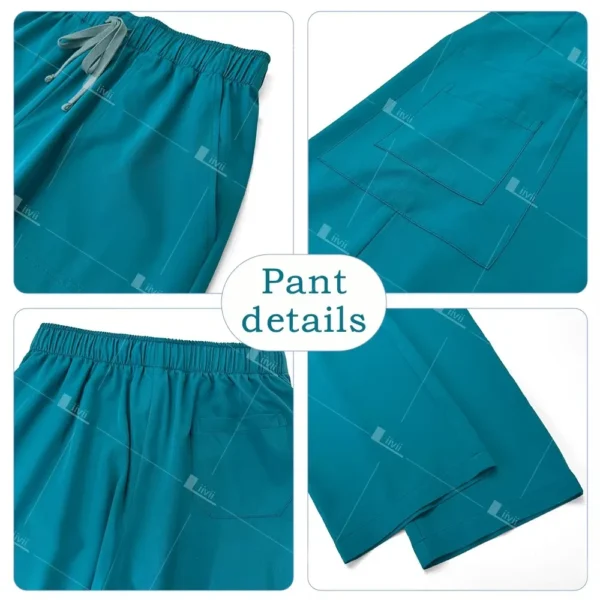 Unisex Medical Uniform Surgical Uniforms Woman Scrub Set Beauty Salon Workwear Clinical Scrubs Tops Pant Doctor Nursing Suit Men - Image 8