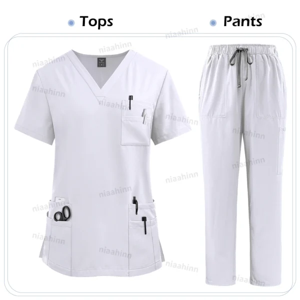 High Quality Medical Clothing for Women Uniform Nurse Lab Coat Unisex Wholesale Tops and Pants Suits Nursing Scrubs Uniforms Set - Image 9