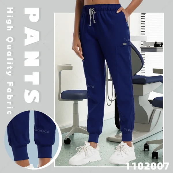 New Jogger Women Men Medical Scrub Work Bottoms Unisex Stretch Beauty Trousers Clinic Doctor Nurse Pants - Image 12