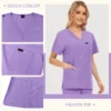 NEW Surgical Nurse Uniforms Medical Scrubs Set Beauty Salon Lab Workwear Clinical Scrub Top+ Pants Doctor Nursing Suit Woman Men - Image 5