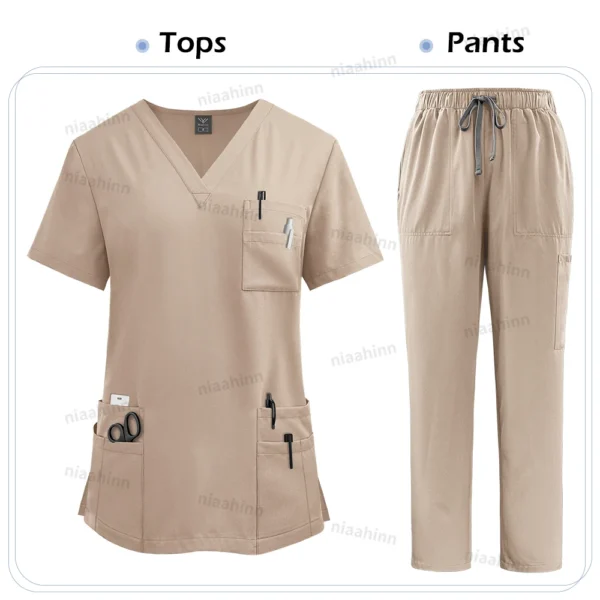High Quality Medical Clothing for Women Uniform Nurse Lab Coat Unisex Wholesale Tops and Pants Suits Nursing Scrubs Uniforms Set - Image 12