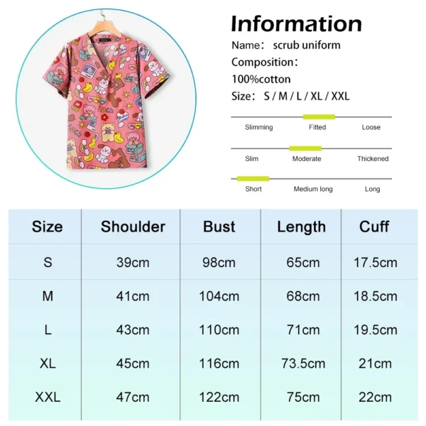 Cotton Printed womens Medical Uniforms for healthcare practitioners - Image 3