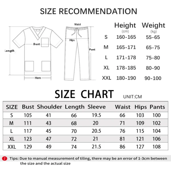 Unisex Medical Uniform Surgical Uniforms Woman Scrub Set Beauty Salon Workwear Clinical Scrubs Tops Pant Doctor Nursing Suit Men - Image 4