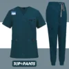 NEW Surgical Nurse Uniforms Medical Scrubs Set Beauty Salon Lab Workwear Clinical Scrub Top+ Pants Doctor Nursing Suit Woman Men - Image 14