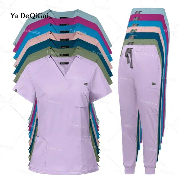 Purple Operating Room Clothes Medical Uniforms Scrubs Set Hospital Working Scrubs Set Medical Nurse Dental Surgery Suit Workwear - Image 3