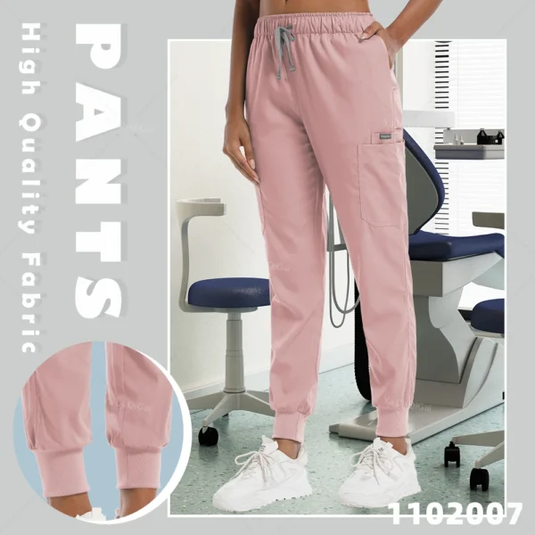 New Jogger Women Men Medical Scrub Work Bottoms Unisex Stretch Beauty Trousers Clinic Doctor Nurse Pants - Image 3