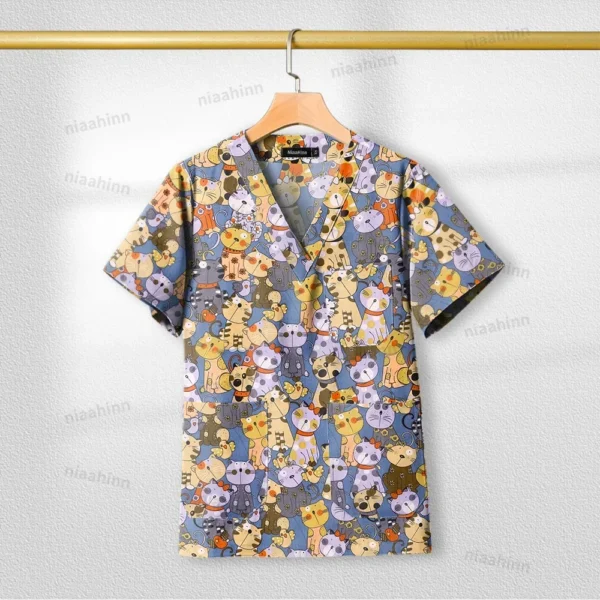 Cotton Printed womens Medical Uniforms for healthcare practitioners - Image 21
