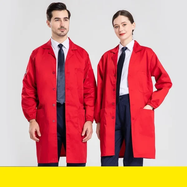 Anti Static Lab Coat Blue Women Men Lab Supplies Female Male Food Factory Uniforms Long Sleeves Electrical Robes Worker Uniforms - Image 6