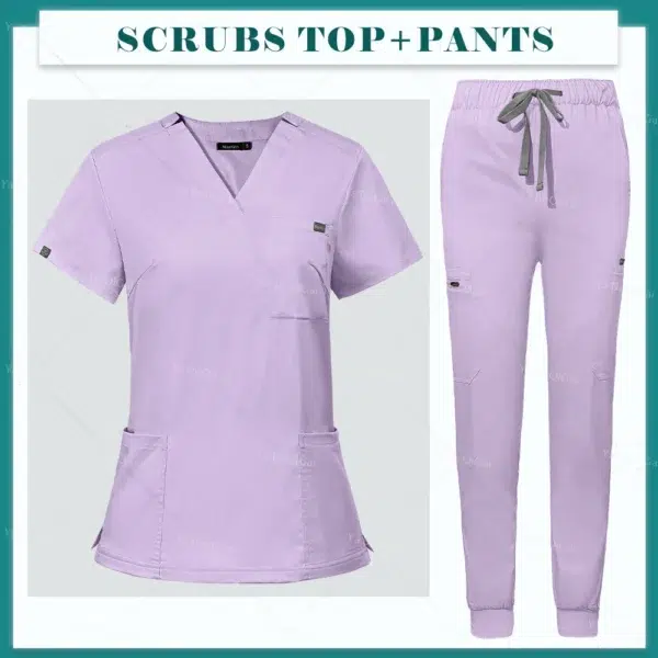 Purple Operating Room Clothes Medical Uniforms Scrubs Set Hospital Working Scrubs Set Medical Nurse Dental Surgery Suit Workwear - Image 9