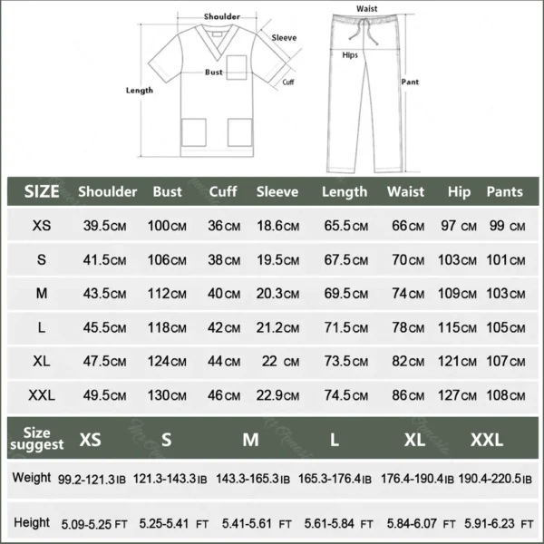 Hot Sale Anti Wrinkle Scrubs Workwear Washable Soft Fabric Nurse Hospital Uniforms Medical Scrubs Top Pants Jogger Scrubs Sets - Image 2