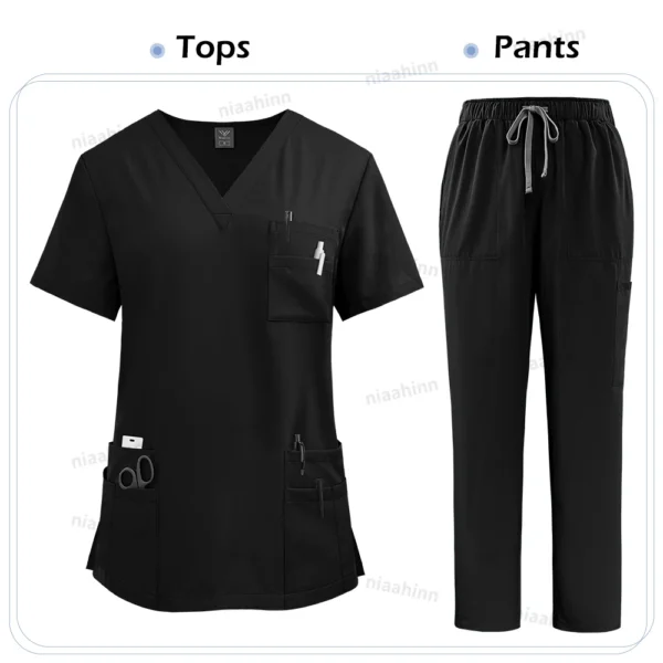 High Quality Medical Clothing for Women Uniform Nurse Lab Coat Unisex Wholesale Tops and Pants Suits Nursing Scrubs Uniforms Set - Image 11