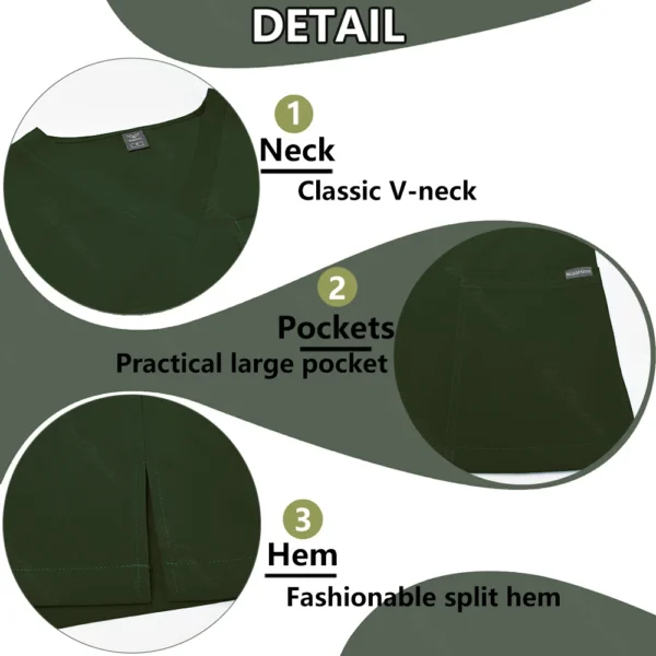 Hot Sale Anti Wrinkle Scrubs Workwear Washable Soft Fabric Nurse Hospital Uniforms Medical Scrubs Top Pants Jogger Scrubs Sets - Image 4