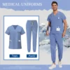 Nurse Accessories Men Scrubs Sets Medical Uniforms Pet Grooming Surgery Overall Suit Dental Clinic Work Clothes Surgical Uniform - Image 13
