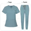 Niaahinn Minimalist Medical Scrub Set – Unisex Solid Color Workwear for Healthcare Professionals - Image 12