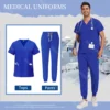 Nurse Accessories Men Scrubs Sets Medical Uniforms Pet Grooming Surgery Overall Suit Dental Clinic Work Clothes Surgical Uniform - Image 11