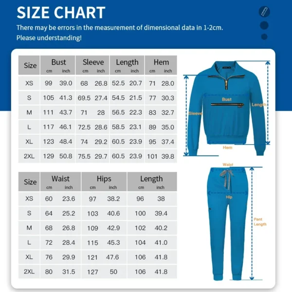 Nurse Uniforms Short Long Sleeve Scrub Tops With Pocket Pants Spa Beauty Salon Workwear Medical Scrubs Set Fashion Jogging Suits - Image 2