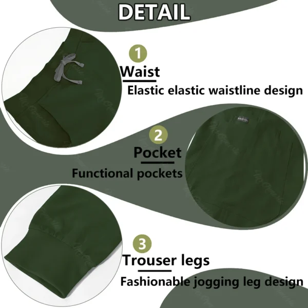 Hot Sale Anti Wrinkle Scrubs Workwear Washable Soft Fabric Nurse Hospital Uniforms Medical Scrubs Top Pants Jogger Scrubs Sets - Image 5
