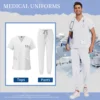 Nurse Accessories Men Scrubs Sets Medical Uniforms Pet Grooming Surgery Overall Suit Dental Clinic Work Clothes Surgical Uniform - Image 12