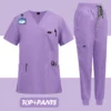 NEW Surgical Nurse Uniforms Medical Scrubs Set Beauty Salon Lab Workwear Clinical Scrub Top+ Pants Doctor Nursing Suit Woman Men - Image 11