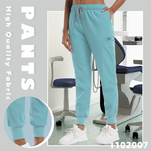 New Jogger Women Men Medical Scrub Work Bottoms Unisex Stretch Beauty Trousers Clinic Doctor Nurse Pants