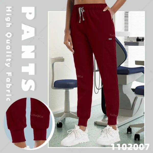 New Jogger Women Men Medical Scrub Work Bottoms Unisex Stretch Beauty Trousers Clinic Doctor Nurse Pants - Image 10